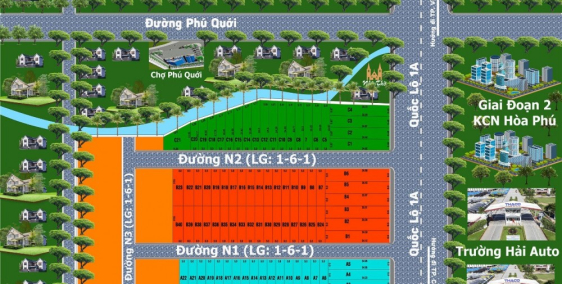 Đất nền liền kề khu công nghiệp Hòa Phú
