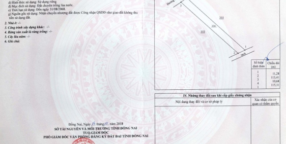 Bán đất tại xã Phước Khánh, huyện Nhơn Trạch