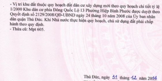Bán lô đất thổ cư chính chủ quận Thủ Đức