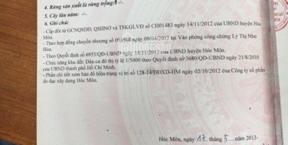 Tôi Cần bán Gấp Lô Đất 124m2 ( 6x20,6), Thổ Cư, SHR, Đường 6m Phạm Văn Sáng