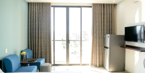 căn hộ cho thuê studio  1pn 40m2 full nội thất quận ngũ hành sơn