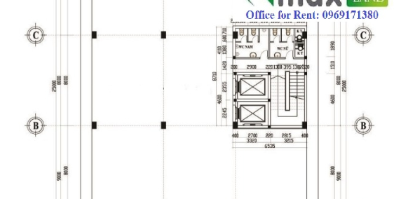 Chính chủ văn phòng 500m mặt phố Trần Hữu Dực mặt tiền 20m giá 7$