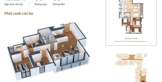 BÁN căn 3 phòng ngủ 121,2m2 Yên Hòa 42,5tr/m2 ban công Đông Nam