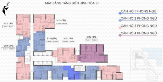 Bán cắt lỗ - 2 PN, 2WC - đã có sổ đỏ tại Vinhomes Skylake - ban công Đông Nam