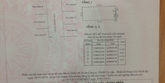 Bán nhà 3 lầu 4.5x11.2m  đương số 27 phường Tân Quy Quận 7