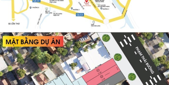 Nhà Phố liên kế trung tâm TP vĩnh long mặt tiền đường Phạm Thái Bường