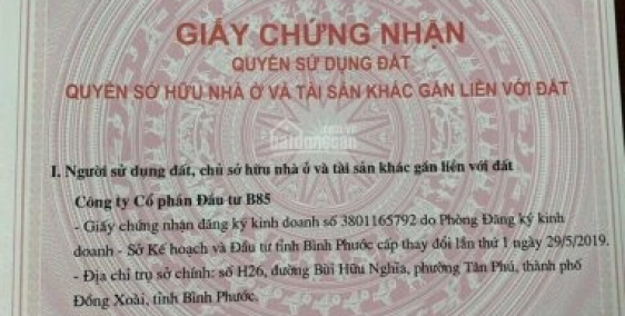 Cần bán gấp đất thành phố Đồng Xoài, SHR