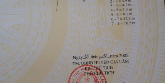 Bán đất thổ cư gần D/A Vinhoms ocean park Gia Lâm