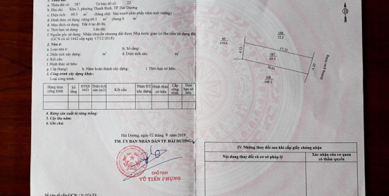 Chính chủ cần bán đất ngõ phố Nguyễn Văn Linh- TP Hải Dương.