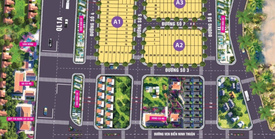 CHỈ CÒN DUY NHẤT 2 SUẤT NGOẠI GIAO ĐẤT NỀN SỔ ĐỎ BIỂN NGAY GẦN NINH CHỮ SALLING