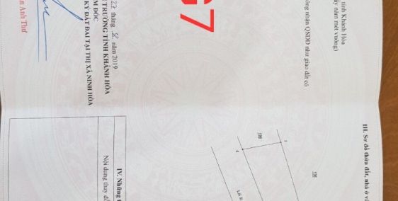 Bán Đất Mặt tiền Quốc Lộ 1A , ngay Trung Tâm Thị Xã, Gía 6,5tr/m2