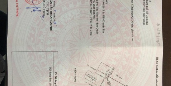 Đất sổ hồng riêng đường Vườn Lài quận Tân Phú