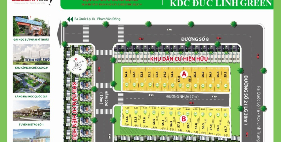Đất HXH 7m trong KDC Đức Linh Green, , giá chỉ 48.6/m2 56.5m2