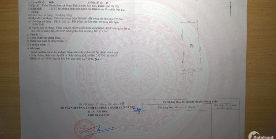 Cần chuyển nhượng mảnh đất ở Thôn Thanh Sơn, xã Minh Phú, Sóc Sơn