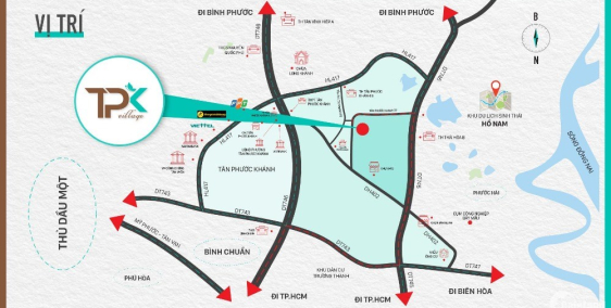 Bán đất nền Tân Phước Khánh Village - Tân Uyên Bình Dương,liền kề chợ.