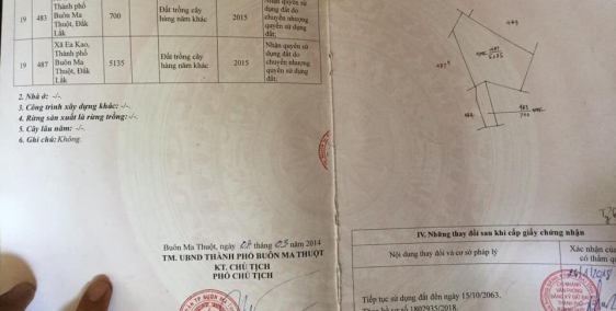 Bán đất chính chủ cách trung tâm tp bmt 15km