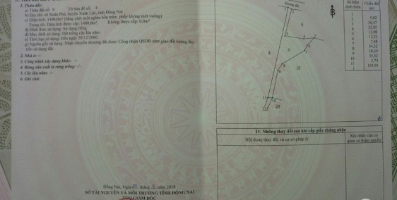 Bán đất sào Xuân Phú Xuân Lộc Đồng Nai