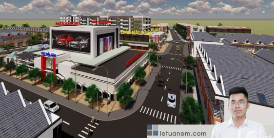 Bán 4 nền liền kề đối diện chợ khu TTTM Mái Dầm, Hậu Giang - 800tr/nền