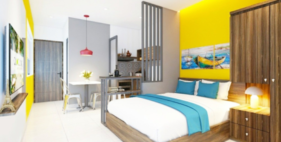 Căn hộ đầy đủ tiện nghi, nơi ở an ninh, yên tĩnh, My Khe beach, Danang