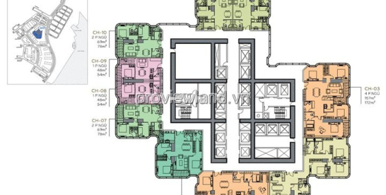 Bán CH Vinhomes Central Park Landmark 81 , diện tích 78m2, 2PN