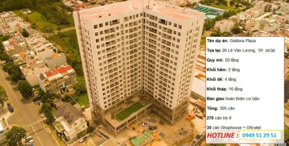 Căn hộ Goldora Plaza bàn giao nhà cuối năm. Giá chỉ 29tr/m2