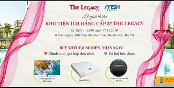 BÁN CĂN HỘ CAO CẤP 5* THEO TIÊU CHUẨN NHẬT BẢN THE LEGACY. LH 0866641584