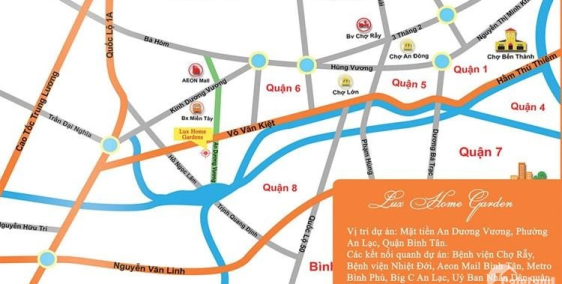 Nhà phố liền kề An Dương Vương - Lux Home Garden