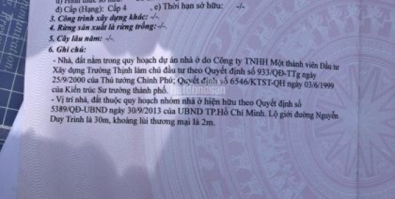 Cần Bán gấp Nhà Mặt Tiền 8,72×19,4 Nguyễn Duy Trinh
