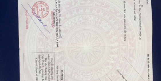 Bán nền thổ cư đường A3 (Đường Trần Văn Trà) khu dân cư Hưng Phú 1