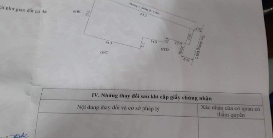 Đất nền duy trung mặt  tiền 4m