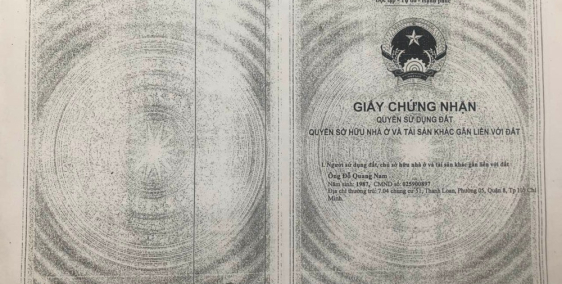 MUA NHANH CÒN KỊP NÈ CHỈ CÒN 1 LÔ DUY NHẤT CỦA  KHU DÂN CƯ TVC TRẦN VĂN CHẨM .