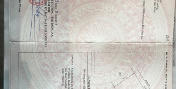 Bán gấp xào đất mặt tiền đường HL 12 cách QL 51 200m chính chủ sổ sẵn