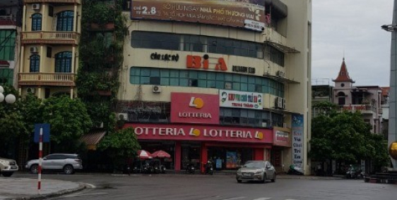 Cho thuê mặt bằng tầng 3 tòa nhà Lotteria - Trung tâm thành phố Cẩm Phả.