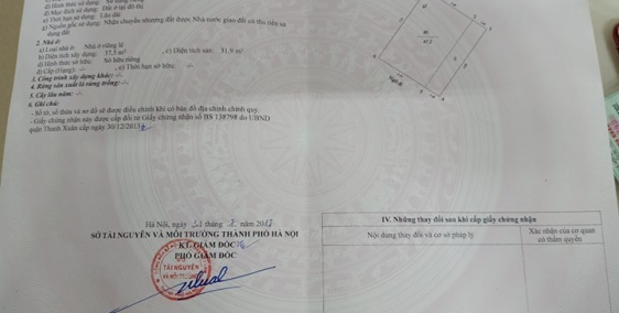 chính chủ bán nhà 1 tầng mặt ngõ 88 phố Tô Vĩnh Diện.