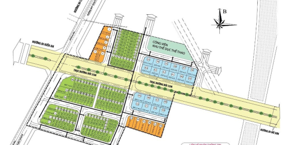 Bán đất có sổ đỏ, trung tâm Quận Dương Kinh, giá chỉ 1.2 tỷ lô