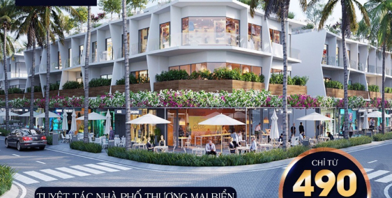 Nhà Phố Thương Mại 2 mặt tiền biển ( 1 trệt 2 lầu ) - Thanh Long Bay