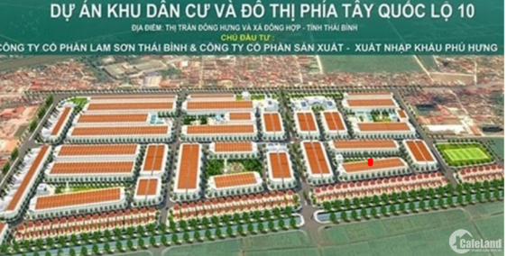 BÁN LÔ ĐẤT NỀN TẠI KĐT TÂY QUỐC LỘ 10
