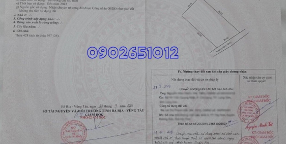 Cuối năm cần gấp tiền trả nợ nên cần bán miếng đất 746m2 có thổ cư giá 4,5 tr