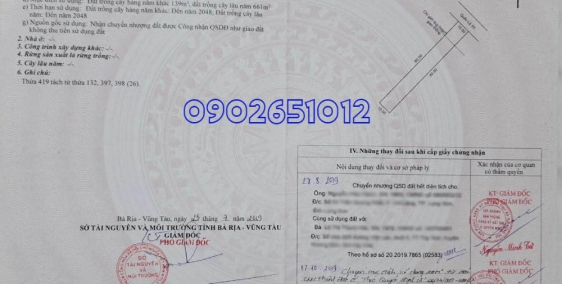 Bán đất mặt tiền quốc lộ 55 rộng 45m, Tỉnh BR-VT, giá chỉ 4,5 triệu/m2