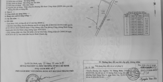 Bán 919m2 đất vườn(CLN) MT 60m đường nhựa 8m Nguyễn V Thời giá: 2tỉ7 (chính chủ)