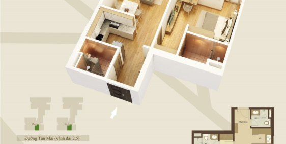 Cần bán căn hộ Mandarin tân mai 83m –giá 2ty250 0973952286