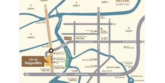 Bán căn 2 pn 1 wc,56 m2, chung cư Saigon Mia, đường 9A khu trung sơn ,Bình Chánh