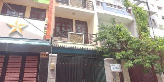 Cho thuê nhà nguyên căn 1 trệt 3 lầucó diện tích 4x17 hướng Đông Nam