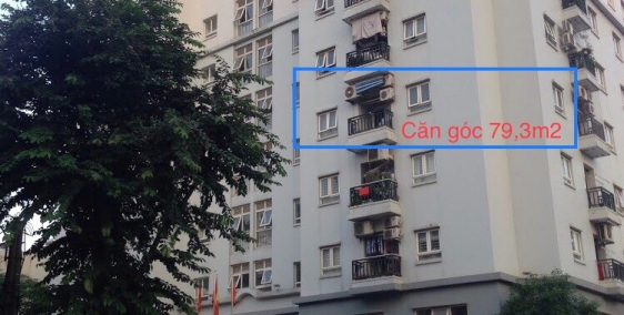 Chính chủ bán căn góc chung cư C7 Giảng Võ 79.3m2