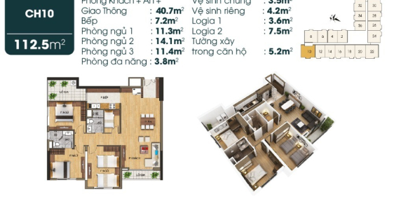 Căn hộ cao cấp 3PN 2VS tại dự án đắt giá nhất quận Long Biên - TSG Lotus Sài Đồn