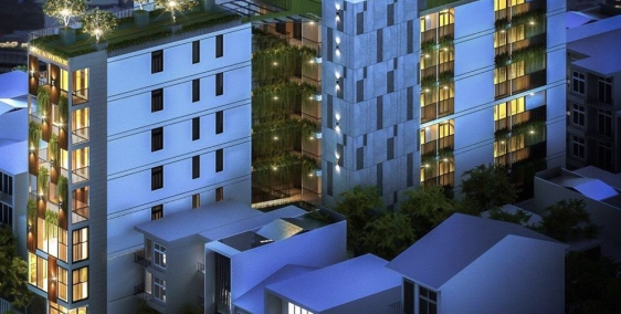 Cho thuê CH trung tâm TP.Đà Nẵng New 100 %,thiết kế hiện đại, sang trọng,có hồ b