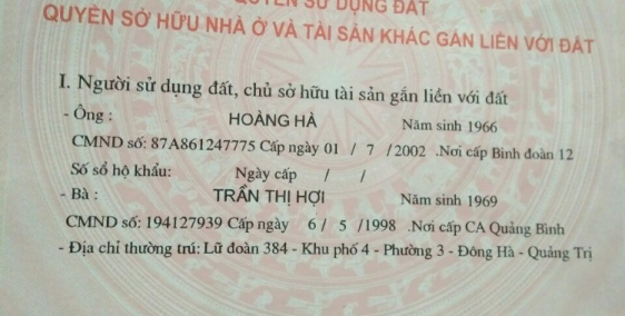 Bán lô đất tại Khu phố 7, phường 3, thành phố Đông Hà, Quảng Trị giá tốt