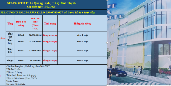 Chính chủ mặt bằng trệt 110m2-51tr/th phù hợp văn phòng đại diện, ngân hàng....