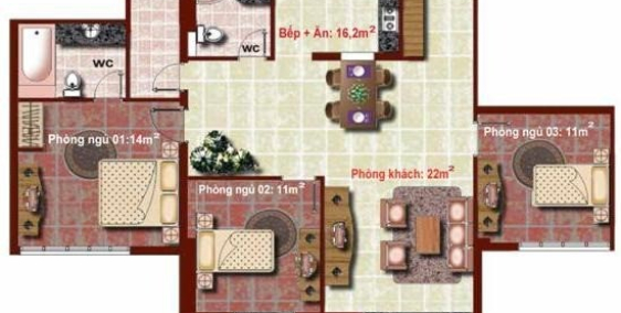 Cho thuê căn hộ A View - KDC Green Life (13C), 105m2, 6.5tr/tháng