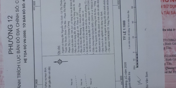 Chính chủ cần bán gấp 2 lô đất vị trí đẹp, giá rẻ Tp Vũng Tàu